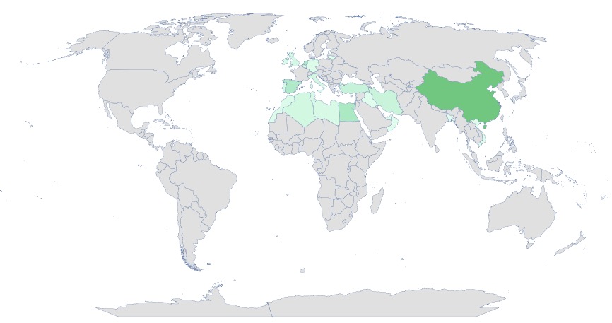 Globally, a number of countries source corn from Ukraine.